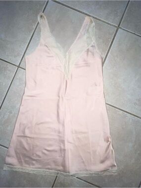Vintage Sakowitz Lindsey Roscoe Pink/Nude Slip Dress Sz S